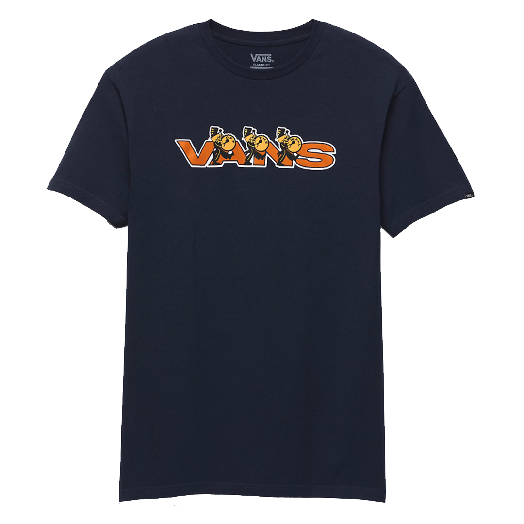 Vans Marching Logo Ss Tee Navy Anchor Skate Supply